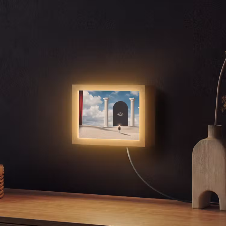 Lightbox - Wandleuchte - Traum – Wüste – Auge - Droom - Woestijn - Oog Light Box met kabel (Wandlamp) klein