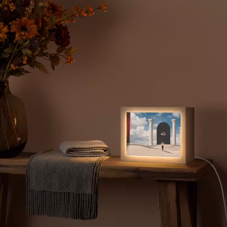 Lightbox - Wandleuchte - Traum – Wüste – Auge - Droom - Woestijn - Oog Light Box met kabel (Wandlamp) klein