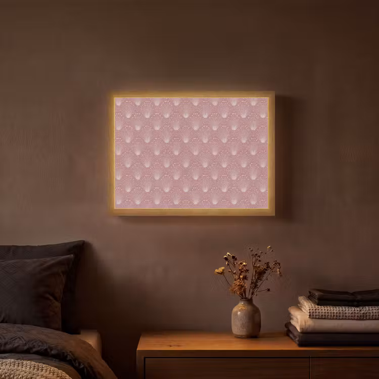 Trendy - Patroon - Roze Light Box met batterij (Wandlamp) middel 907 -sfeer4