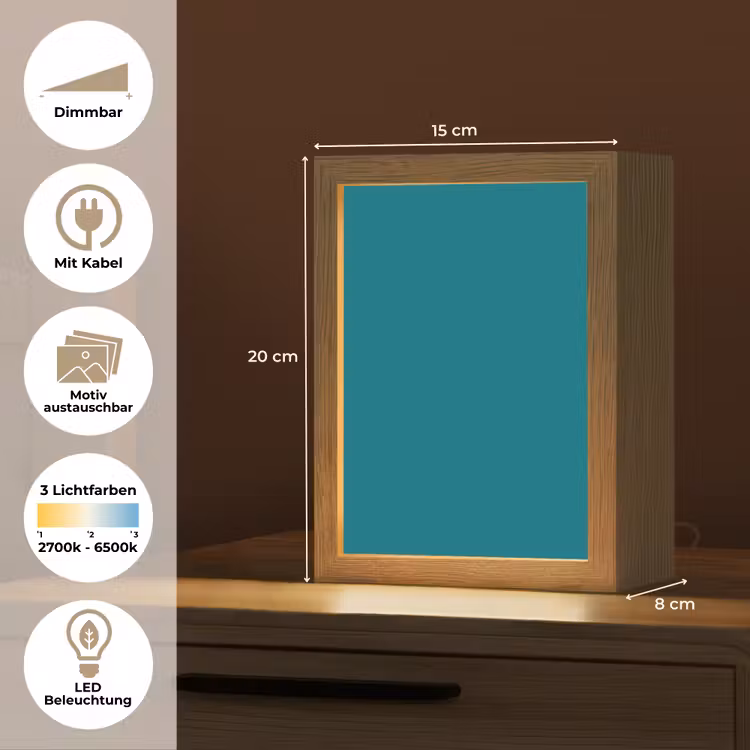 Tropical - Peacock - Blauw Light Box met kabel (Wandlamp) klein 929 -USP_websiteoverzichtDE