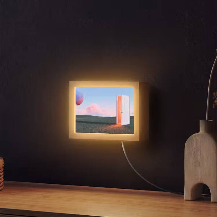 Lightbox - Wandleuchte - Tür – Fantasie – Raum - Deur - Fantasie - Ruimte Light Box met kabel (Wandlamp) klein