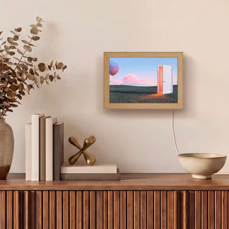 Lightbox - Wandleuchte - Tür – Fantasie – Raum - Deur - Fantasie - Ruimte Light Box met kabel (Wandlamp) klein