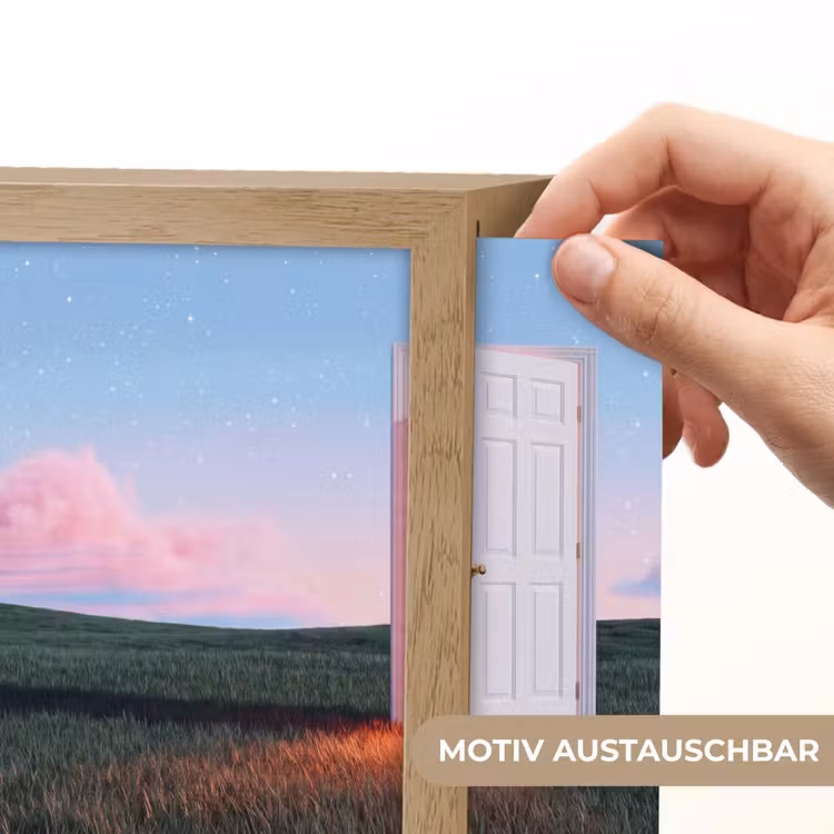 Lightbox - Wandleuchte - Tür – Fantasie – Raum - Deur - Fantasie - Ruimte Light Box met kabel (Wandlamp) klein