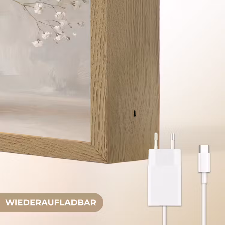 Vaas - Gipskruid - Wit Light Box met batterij (Wandlamp) middel -USP_websiteoplaadbaarDE