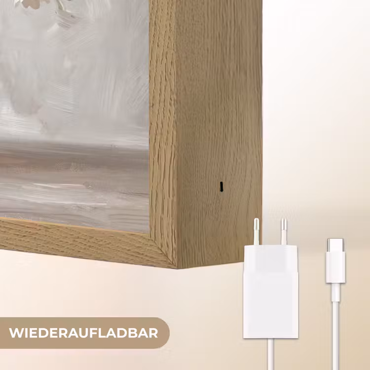 Vazen - Bloemen - Oranje Light Box met batterij (Wandlamp) middel -USP_websiteoplaadbaarDE