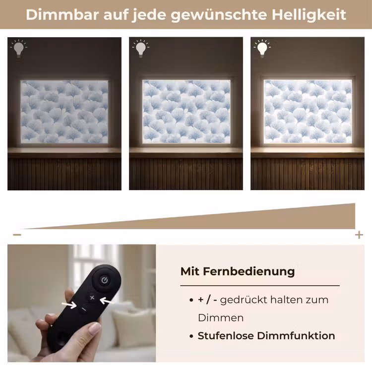 Waaier - Modern - Blauw Light Box met batterij (Wandlamp) middel 907 -USP_dimbaarDE
