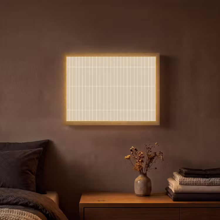 Verticaal - Wandtegel - Crème - Beige Light Box met batterij (Wandlamp) middel 907 -sfeer4