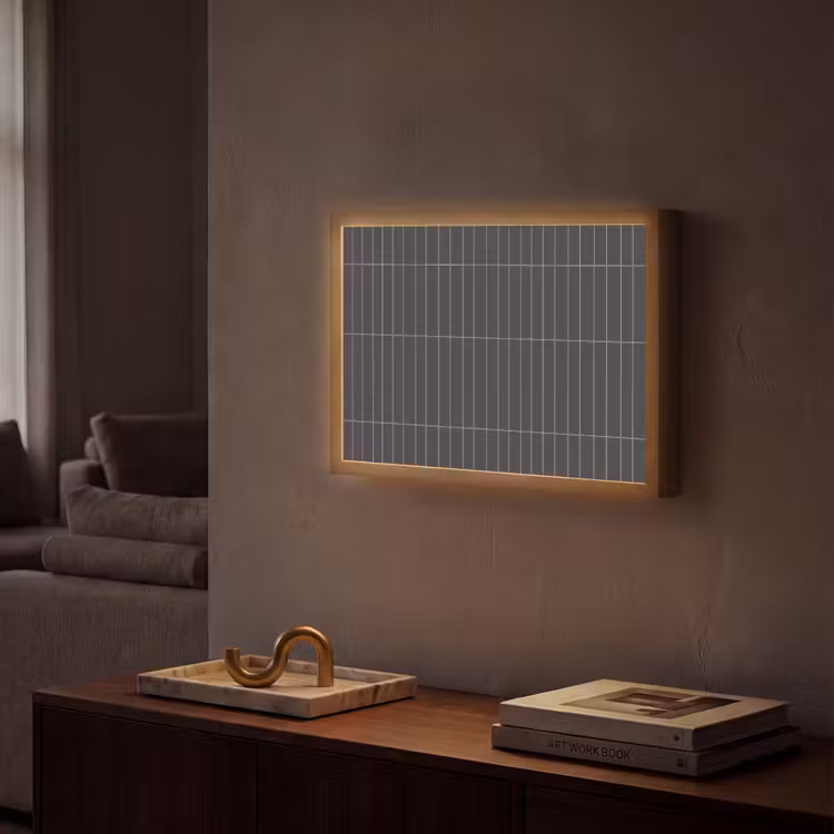 Verticaal - Wandtegel - Donkergrijs Light Box met batterij (Wandlamp) middel 907 -sfeer1