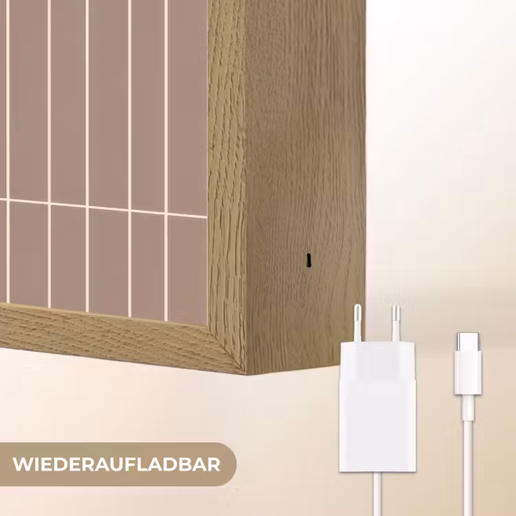 Verticaal - Wandtegel - Terracotta Light Box met batterij (Wandlamp) middel 907 -USP_websiteoplaadbaarDE