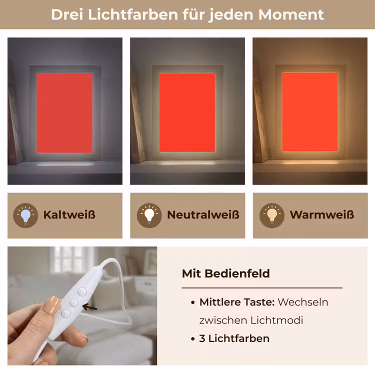 Vibrant - Vermilion - Rood Light Box met kabel (Wandlamp) klein 929 -USP_lichtkleurDE