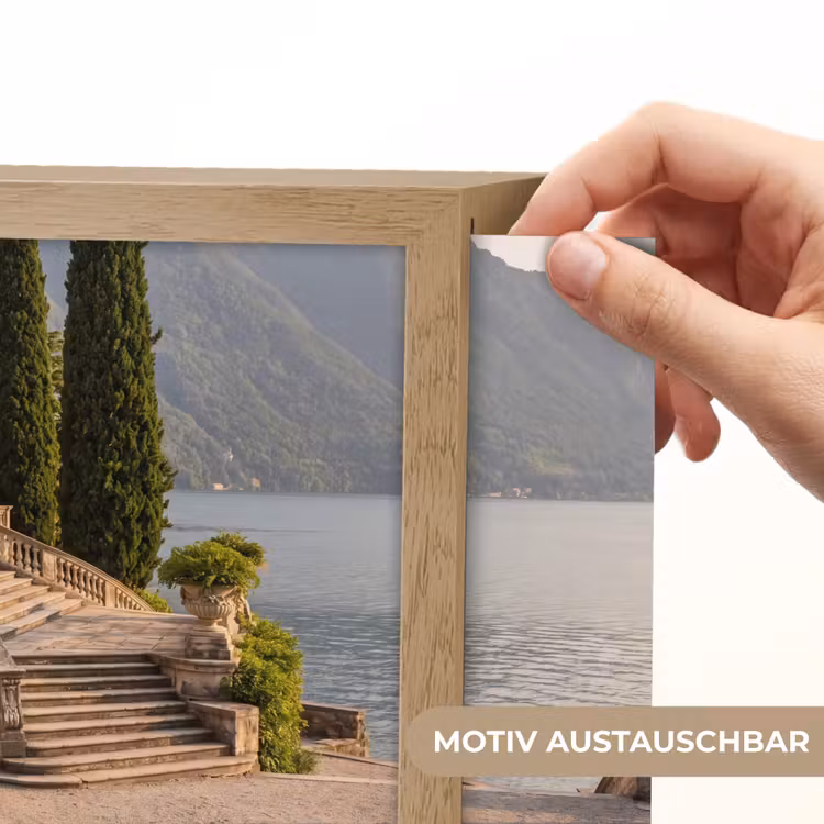 Lightbox - Wandleuchte - Villa – Wasser – Treppen - Villa - water -trappen Light Box met kabel (Wandlamp) klein