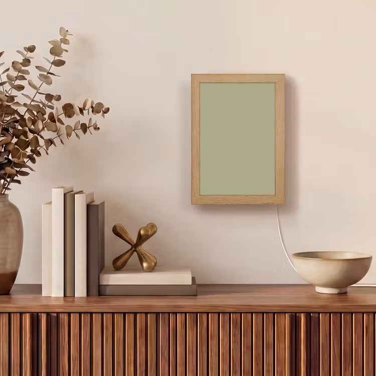 Vintage - Sage - Groen Light Box met kabel (Wandlamp) klein 929 -sfeer2