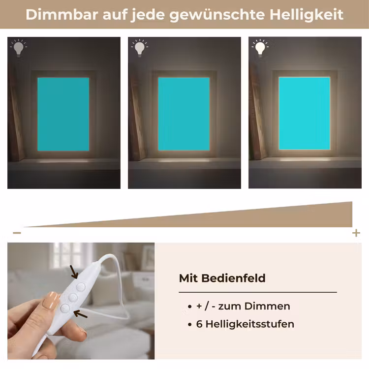 Vivid - Aquamarine - Turkoois Light Box met kabel (Wandlamp) klein 929 -USP_dimbaarDE