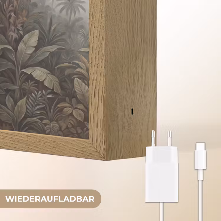 Vogel - Vliegend - Tropisch - Landschap - Klassiek Light Box met batterij (Wandlamp) middel -USP_websiteoplaadbaarDE