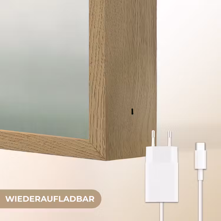 Vogel - Vlucht - Natuur - Minimalistisch Light Box met batterij (Wandlamp) middel -USP_websiteoplaadbaarDE