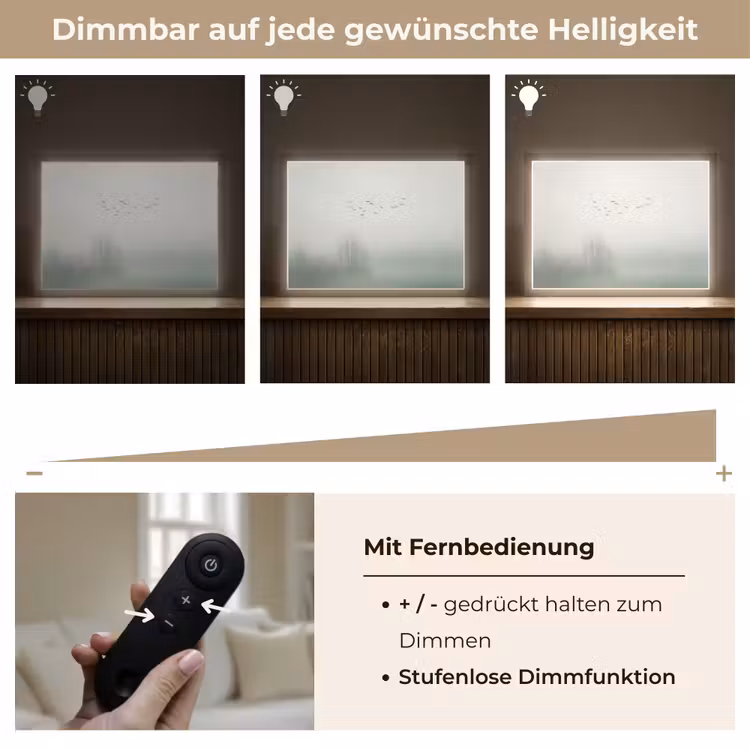 Vogel - Vlucht - Natuur - Minimalistisch Light Box met batterij (Wandlamp) middel -USP_dimbaarDE