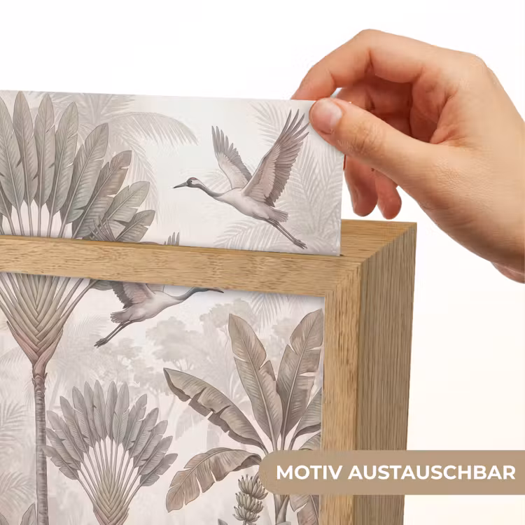 Vogel - Tropisch - Jungle - Natuur - Beige Light Box met kabel (Wandlamp) klein -USP_websiteprintDE