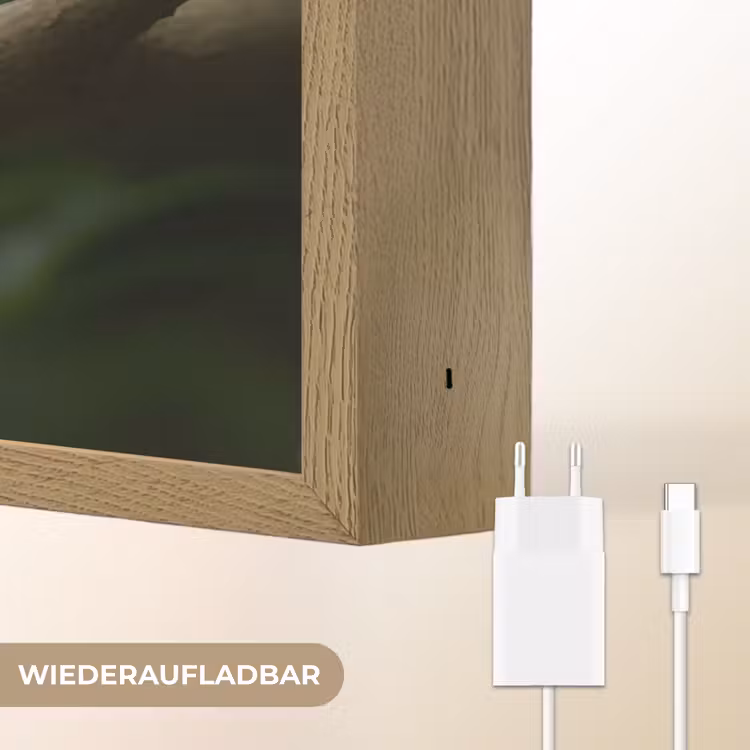 Vogel - Tak - Geel - Bladeren Light Box met batterij (Wandlamp) middel -USP_websiteoplaadbaarDE