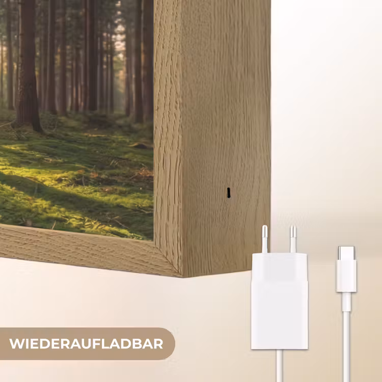 Bos - Gras - Zonlicht Light Box met batterij (Wandlamp) middel -USP_websiteoplaadbaarDE