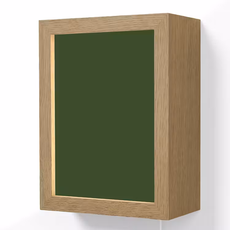 Forest - Green - Groen Light Box met kabel (Wandlamp) klein 929 -3d