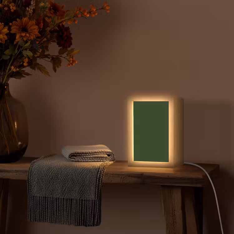 Forest - Green - Groen Light Box met kabel (Wandlamp) klein 929 -sfeer4