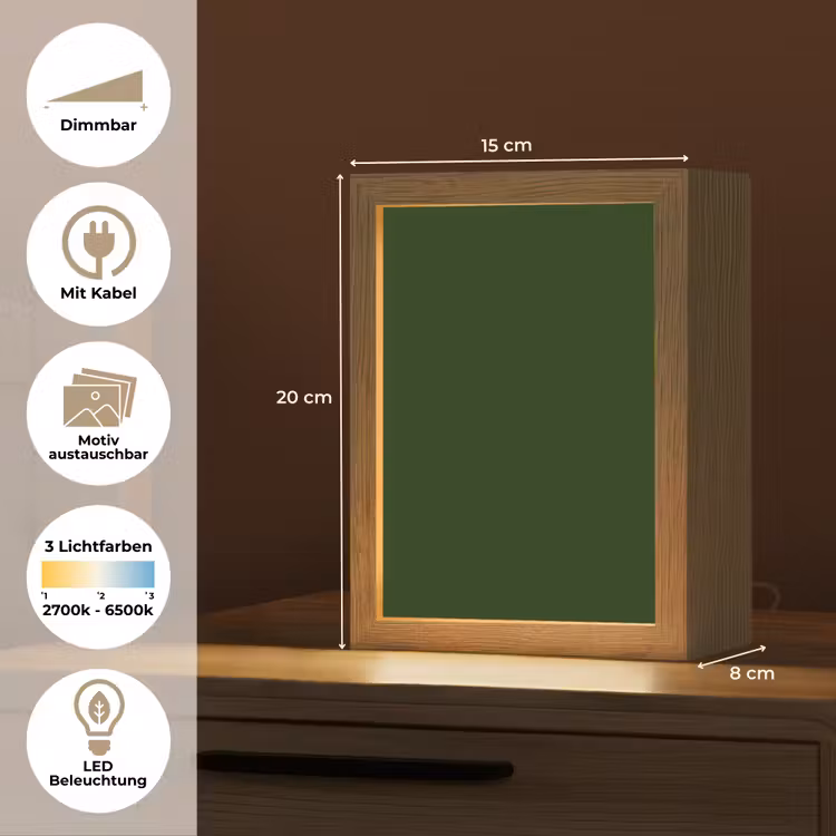 Forest - Green - Groen Light Box met kabel (Wandlamp) klein 929 -USP_websiteoverzichtDE