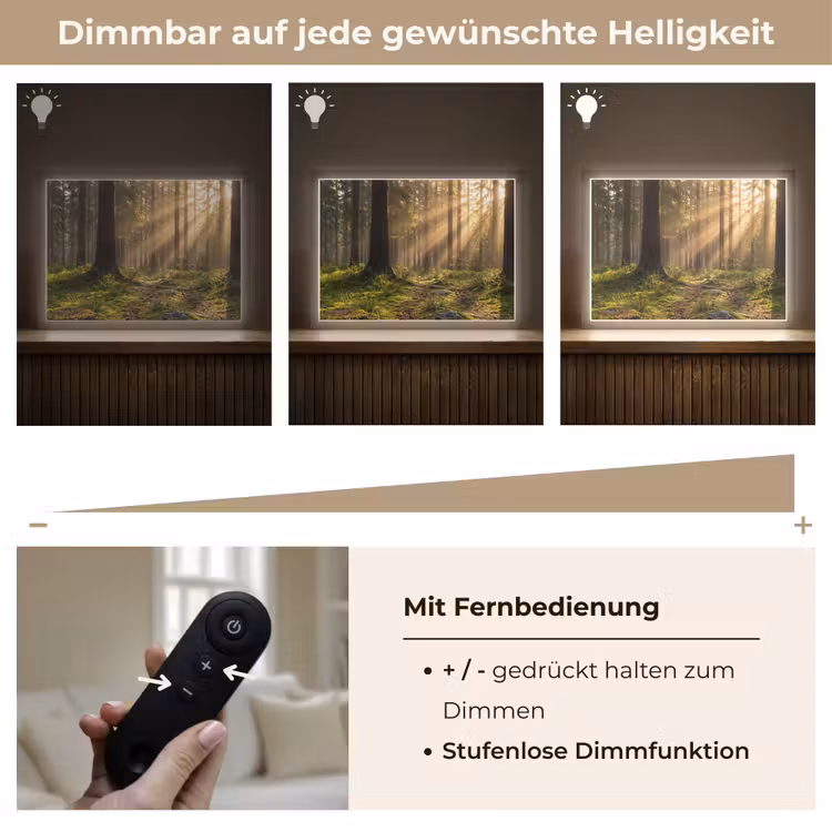 Bos - Zonlicht - Gras Light Box met batterij (Wandlamp) middel -USP_dimbaarDE
