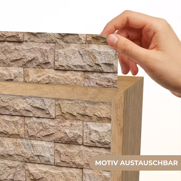 Muur - Steen - Ruw - Textuur - Beige Light Box met kabel (Wandlamp) klein -USP_websiteprintDE