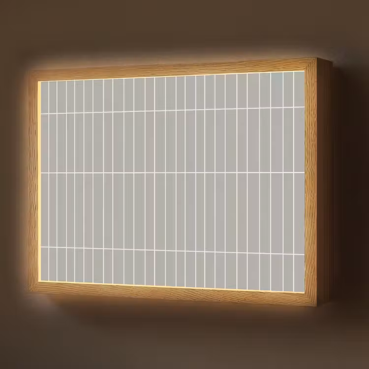 Wandtegel - Verticaal - Lichtgrijs Light Box met batterij (Wandlamp) middel 907 -z3d_website
