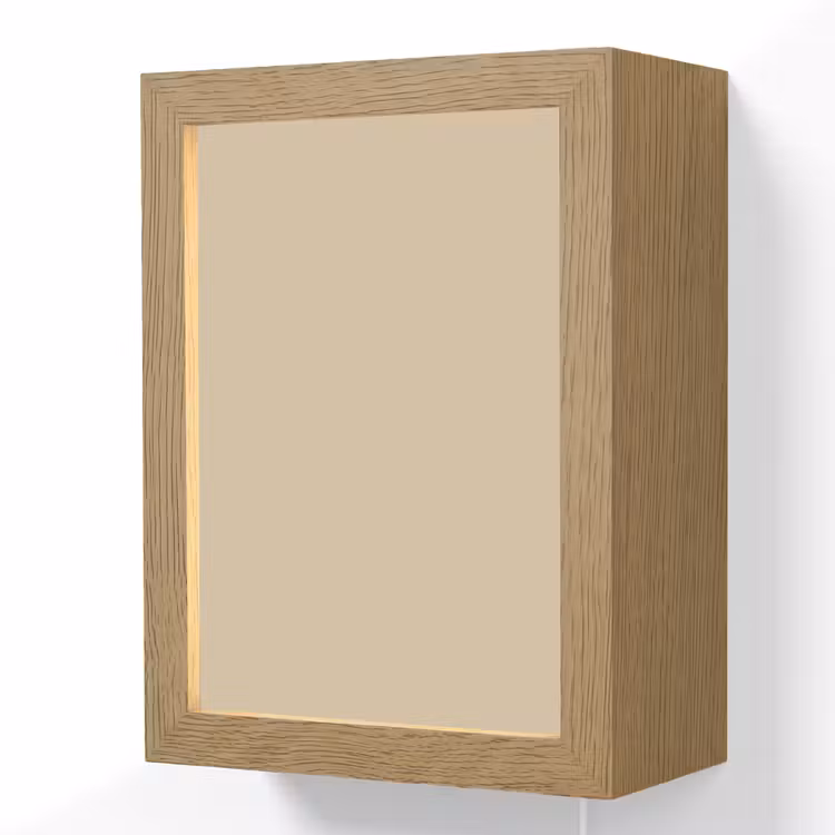 Warm - Sand - Nude Light Box met kabel (Wandlamp) klein 929 -3d