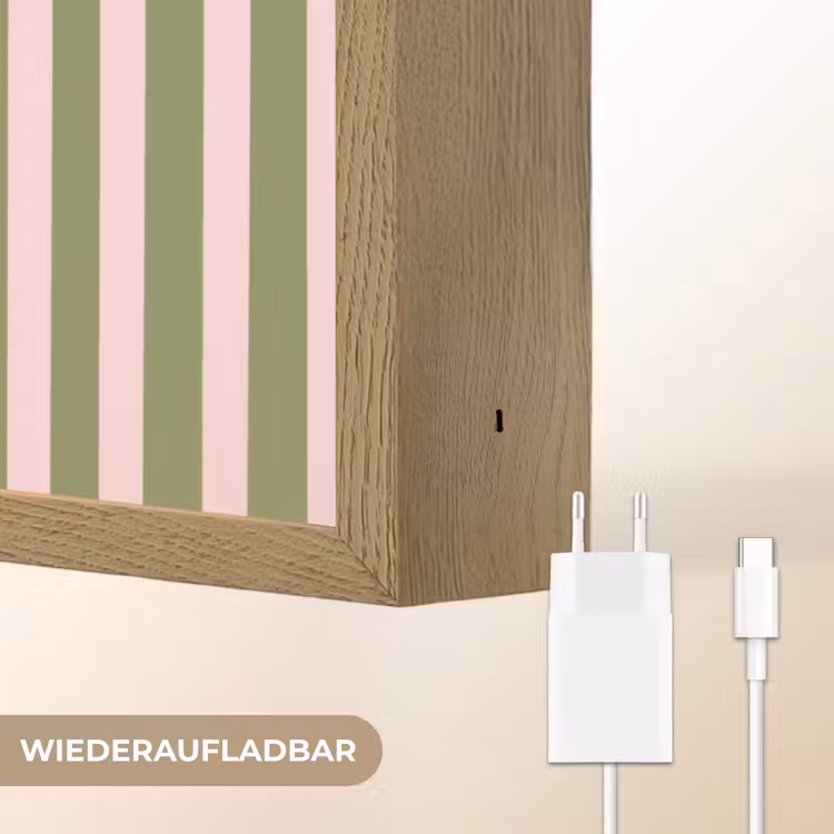 What's the best that could happen - Strepen - Groen - Roze Light Box met batterij (Wandlamp) middel -USP_websiteoplaadbaarDE