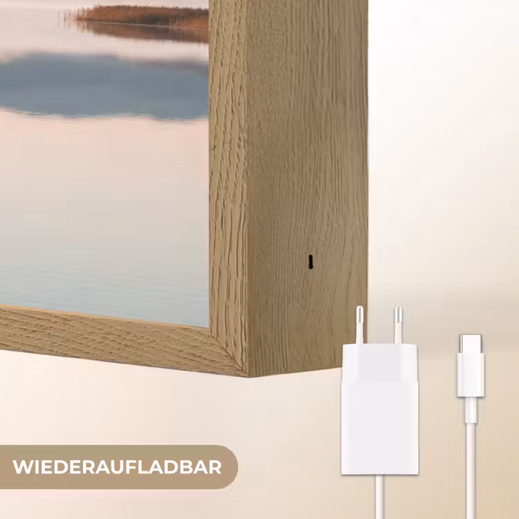 Water - Bomen - Mistlaag Light Box met batterij (Wandlamp) middel -USP_websiteoplaadbaarDE