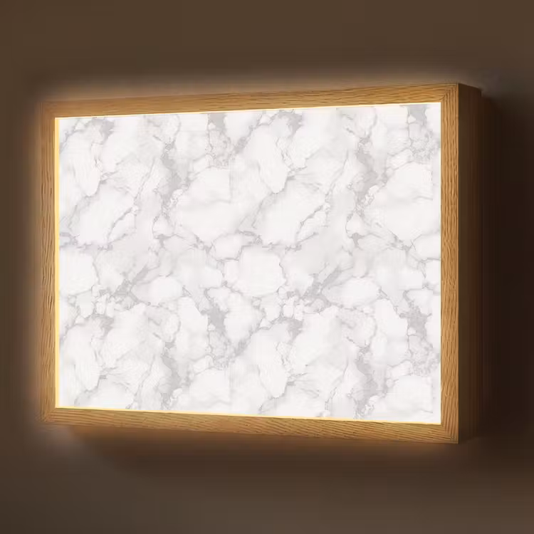 Wit - Marmer - Grijs Light Box met batterij (Wandlamp) middel 907 -z3d_website