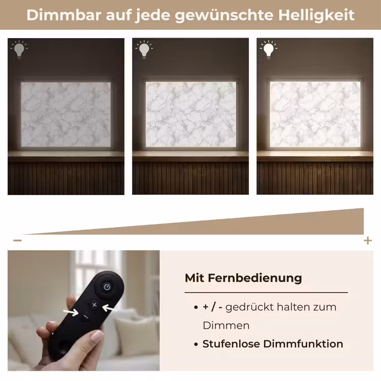 Wit - Marmer - Grijs Light Box met batterij (Wandlamp) middel 907 -USP_dimbaarDE