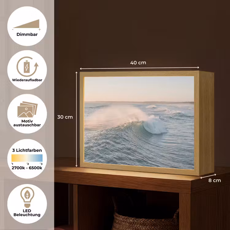 Golf - Zee - Water Light Box met batterij (Wandlamp) middel -USP_websiteoverzichtDE
