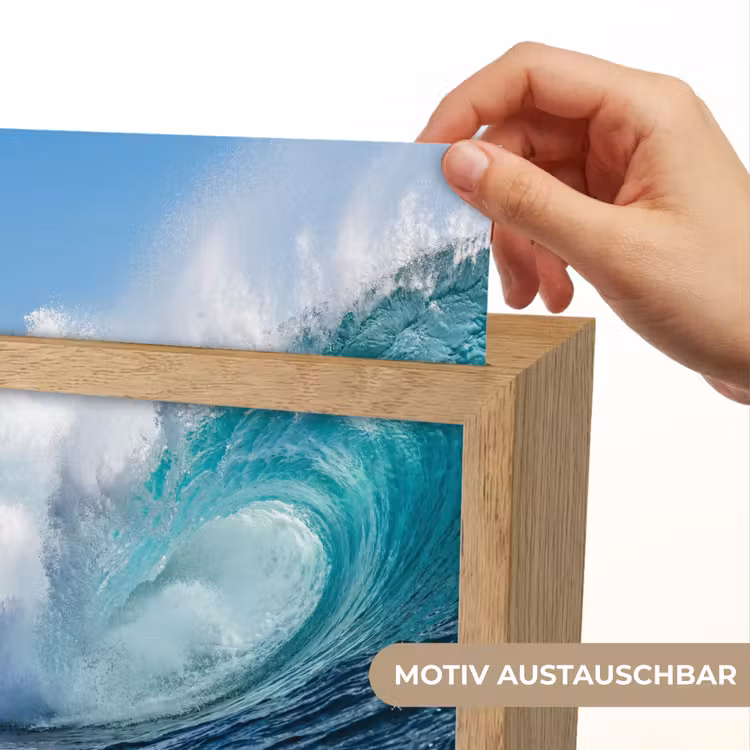 Golf - Oceaan - Water - Dynamisch - Blauw Light Box met kabel (Wandlamp) klein -USP_websiteprintDE