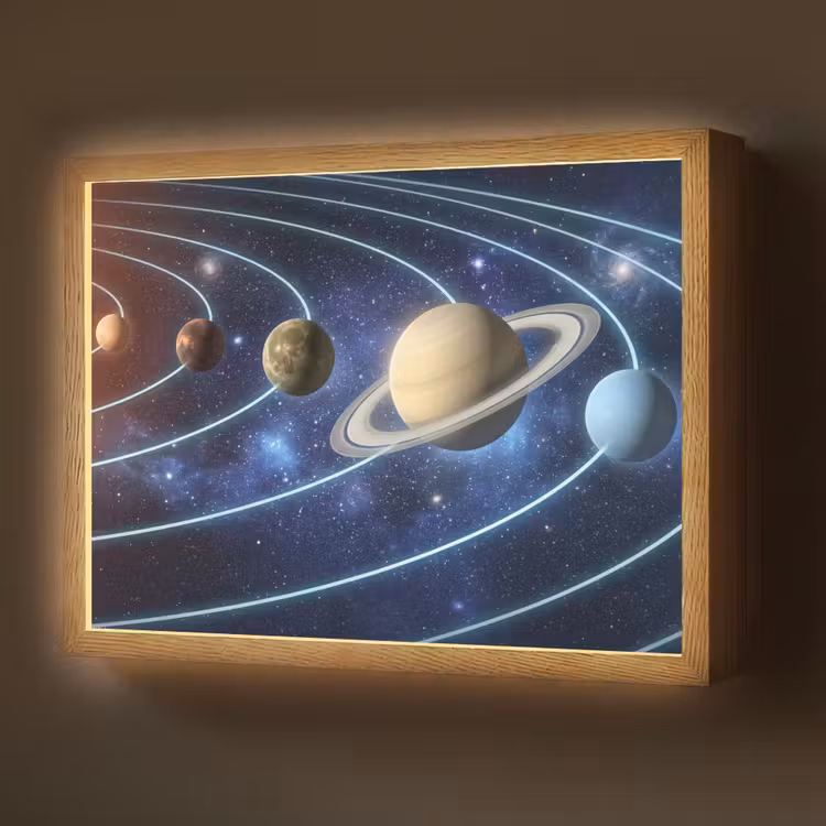 Ruimte - Zonnestelsel - Blauw Light Box met batterij (Wandlamp) middel -z3d_website