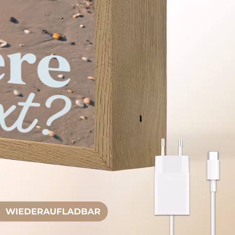 Where to next - Strand - Voetstappen Light Box met batterij (Wandlamp) middel -USP_websiteoplaadbaarDE