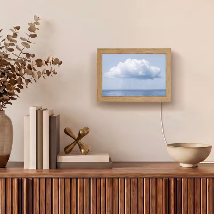 Lightbox - Wandleuchte - Wolke – Regen – Natur - Wolk - Regen - Natuur Light Box met kabel (Wandlamp) klein