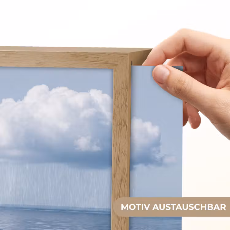 Lightbox - Wandleuchte - Wolke – Regen – Natur - Wolk - Regen - Natuur Light Box met kabel (Wandlamp) klein