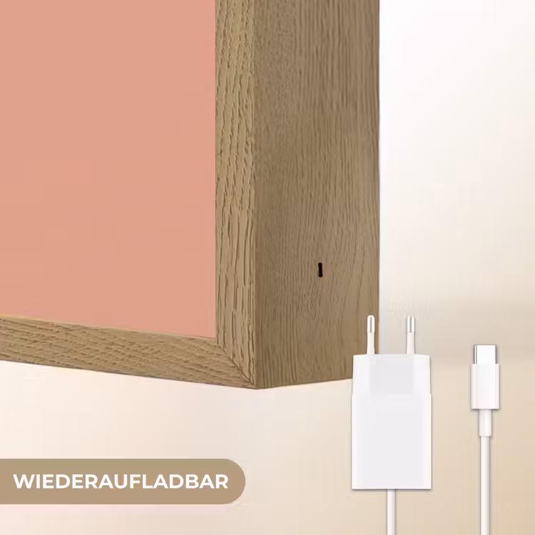 XOXO - Blauw - Perzikkleur Light Box met batterij (Wandlamp) middel -USP_websiteoplaadbaarDE