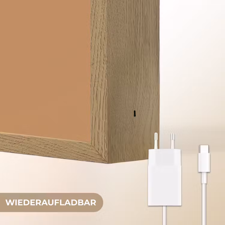 Yee haw - Bruin - Minimalistisch Light Box met batterij (Wandlamp) middel -USP_websiteoplaadbaarDE