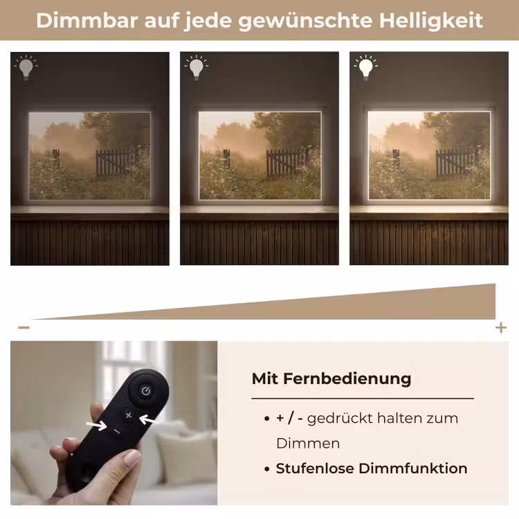Hek - Natuur - Mist - Veld Light Box met batterij (Wandlamp) middel -USP_dimbaarDE