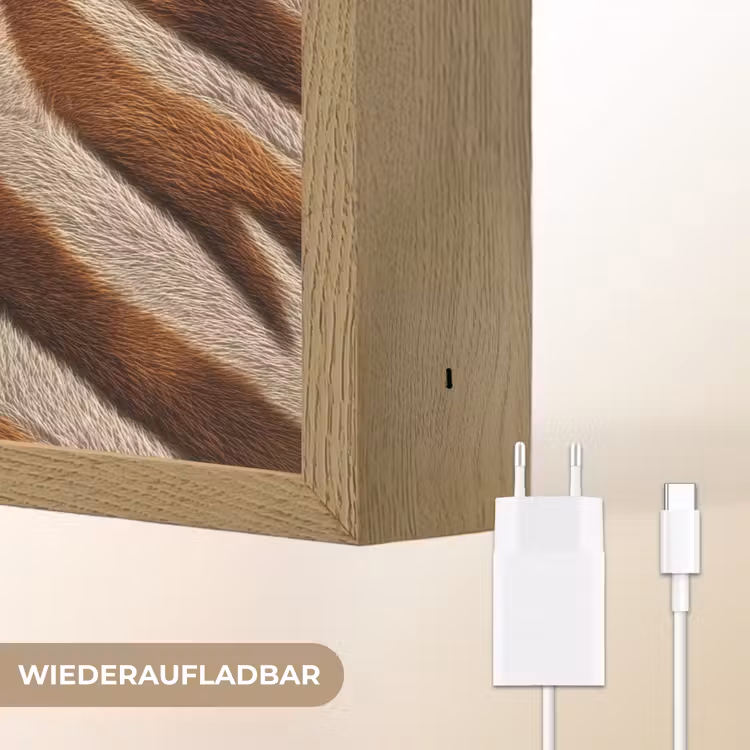 Zebra - Patroon - Bruin Light Box met batterij (Wandlamp) middel 907 -USP_websiteoplaadbaarDE