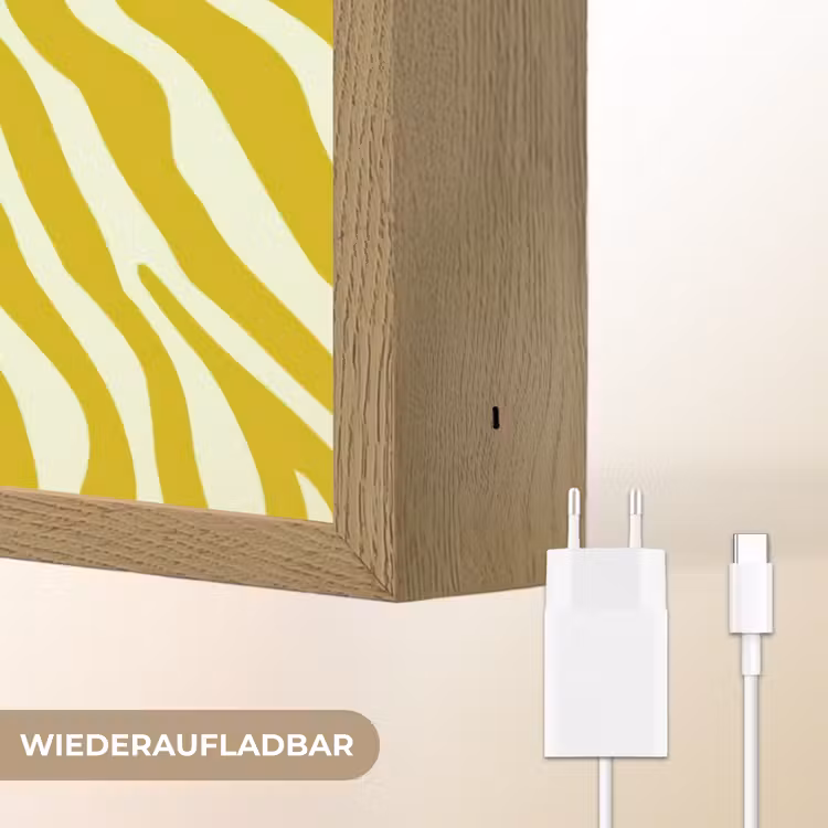 Zebraprint - Priority - Roze Light Box met batterij (Wandlamp) middel -USP_websiteoplaadbaarDE