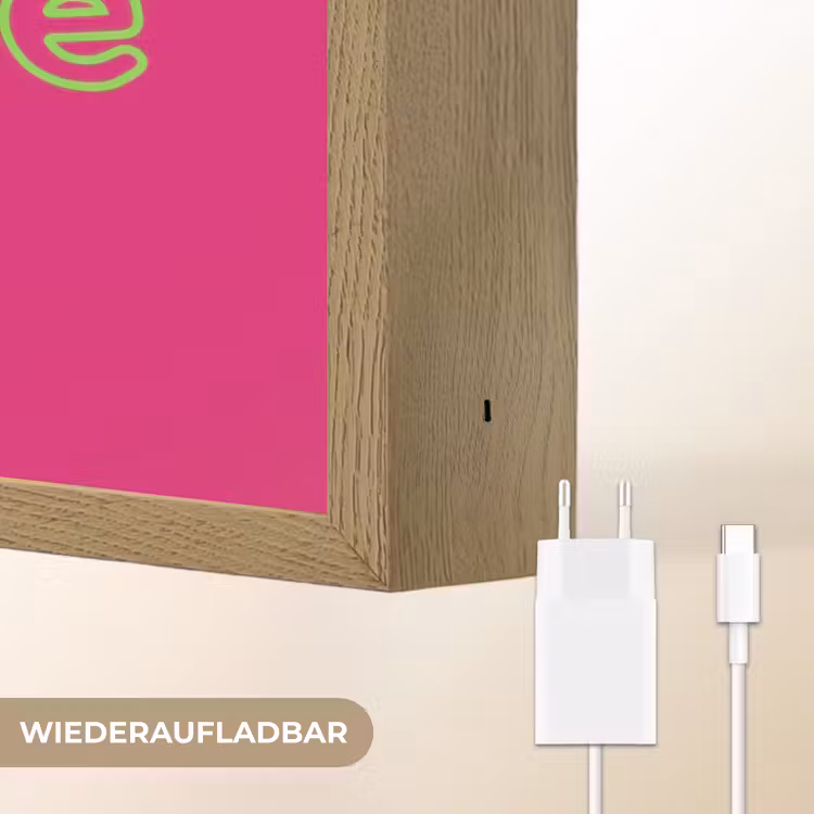 Toedeloe - Groen - Roze Light Box met batterij (Wandlamp) middel -USP_websiteoplaadbaarDE