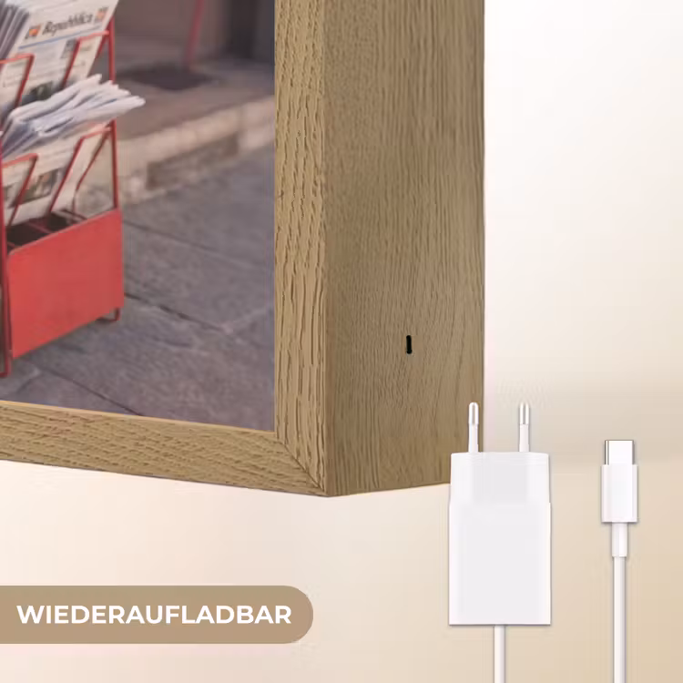 Kranten - Rek - Stedelijk - Dagelijks leven - Rood Light Box met batterij (Wandlamp) middel -USP_websiteoplaadbaarDE