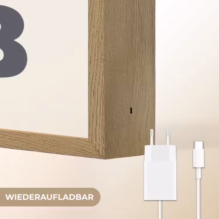 Quote - Grijs - Wit Light Box met batterij (Wandlamp) middel -USP_websiteoplaadbaarDE