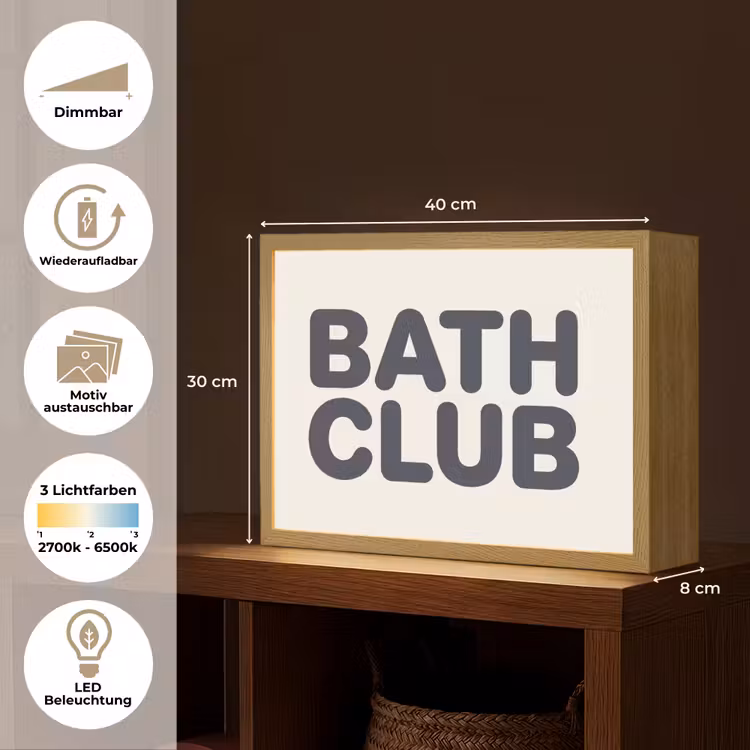 Quote - Grijs - Wit Light Box met batterij (Wandlamp) middel -USP_websiteoverzichtDE