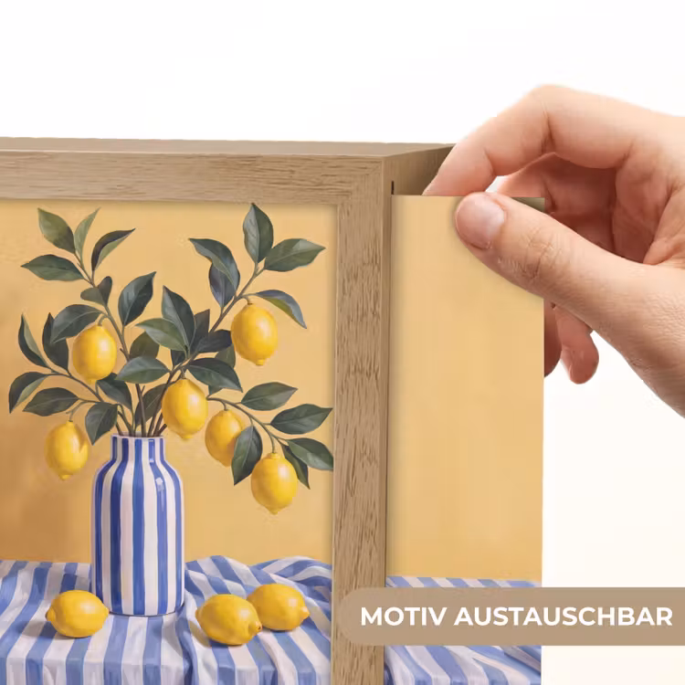 Lightbox - Wandleuchte - Zitrone – Stillleben – Modern - Citroen - Stilleven - Modern Light Box met kabel (Wandlamp) klein